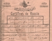 Сертификат за ваксинация от 1908 г.